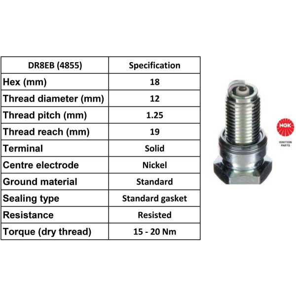 NGK NGK Spark Plug DR8EB Plugs [Box 10]